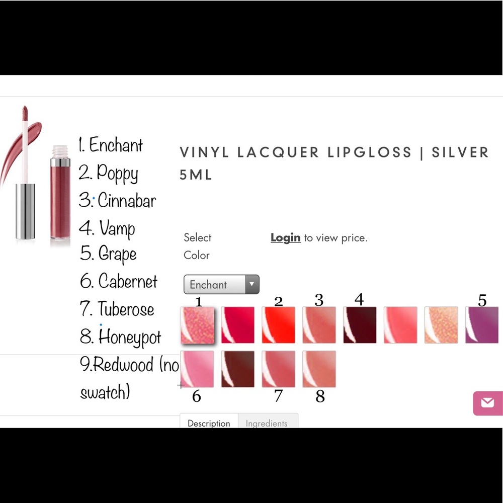 9 vinyl lip lacquer lipgloss